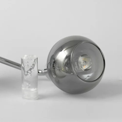 Люстра потолочная LED Aqua LSP-7170 Lussole серая на 3 лампы, основание хром в стиле современный  фото 3