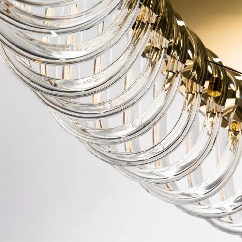 Люстра подвесная Megan 7568/18 LM-12 Divinare прозрачная на 12 ламп, основание бронзовое в стиле современный  фото 5