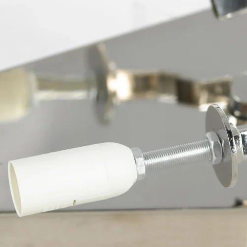 Бра Clovis LSP-8746 Lussole без плафона на 2 лампы, основание бежевое хром в стиле лофт кантри  фото 4