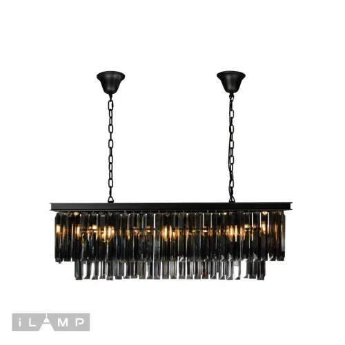 Люстра подвесная Triumph 6119 BK iLamp чёрная на 10 ламп, основание чёрное в стиле американский современный  фото 2