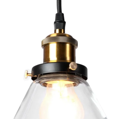Светильник подвесной Factory filament LOFT1123 LOFT IT прозрачный 1 лампа, основание бронзовое в стиле современный лофт  фото 3