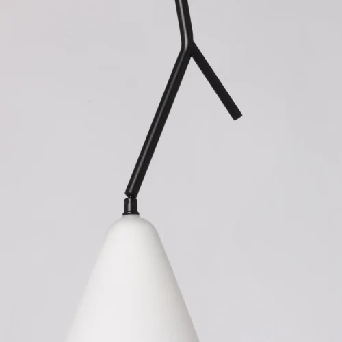 Светильник подвесной Лоск 107010701 MW-Light белый 1 лампа, основание чёрное в стиле современный  фото 5