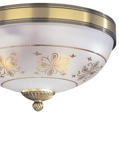 Люстра потолочная  PL 6002/2 Reccagni Angelo белая прозрачная на 2 лампы, основание античное бронза в стиле классический  фото 2