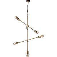 Светильник подвесной Sticks 9076-NW Nowodvorski без плафона 5 ламп, основание золотое в стиле лофт 