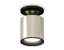 Светильник накладной Techno spot XS6305060 Ambrella light серебряный 1 лампа, основание чёрное в стиле модерн круглый