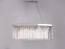 Люстра подвесная хрустальная 10119+3/S Newport прозрачная на 12 ламп, основание никель в стиле современный 