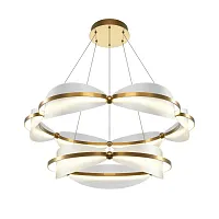 Люстра подвесная LED Breeze MOD281PL-L80BS3K Maytoni белая прозрачная на 1 лампу, основание латунь в стиле современный арт-деко Люстра подвесная LED Breeze MOD281PL-L80BS3K Maytoni белая прозрачная на 1 лампу, основание латунь в стиле современный арт-деко