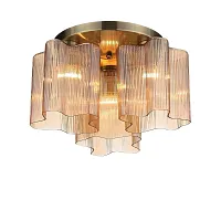 Люстра потолочная Onde SL117.302.03 ST-Luce янтарная на 3 лампы, основание бронзовое в стиле современный 