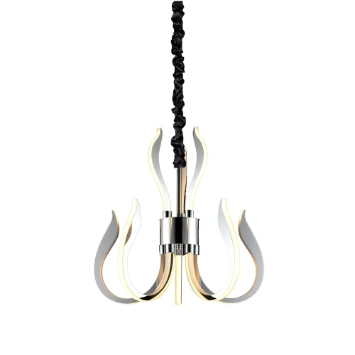 Люстра подвесная LED  VERSAILLES 5563 Mantra хром на 1 лампа, основание хром чёрное в стиле современный хай-тек минимализм  фото 2