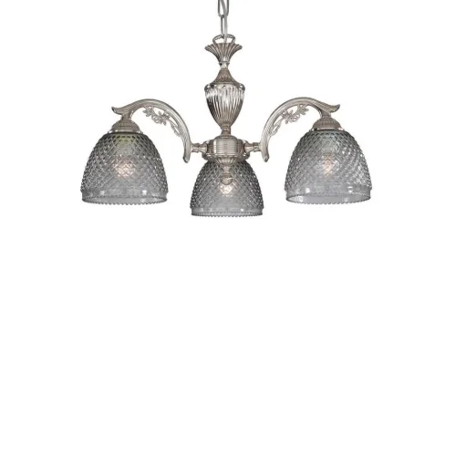 Люстра подвесная L 9801/3 Reccagni Angelo серая чёрная на 3 лампы, основание никель в стиле классический  фото 2