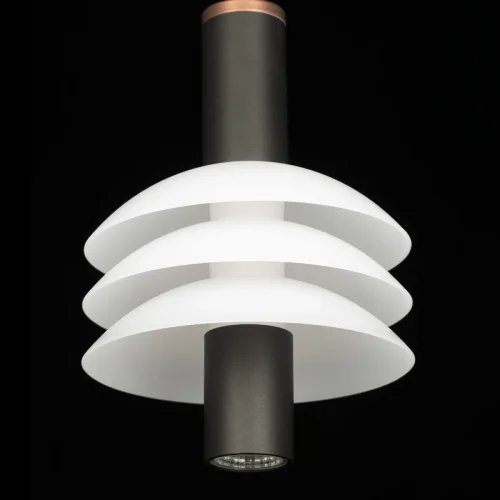 Светильник подвесной LED Майя CL202011 Citilux белый 1 лампа, основание чёрное в стиле хай-тек современный  фото 4
