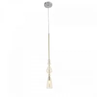 Светильник подвесной Brichere SL373.303.01 ST-Luce прозрачный янтарный 1 лампа, основание хром в стиле современный 