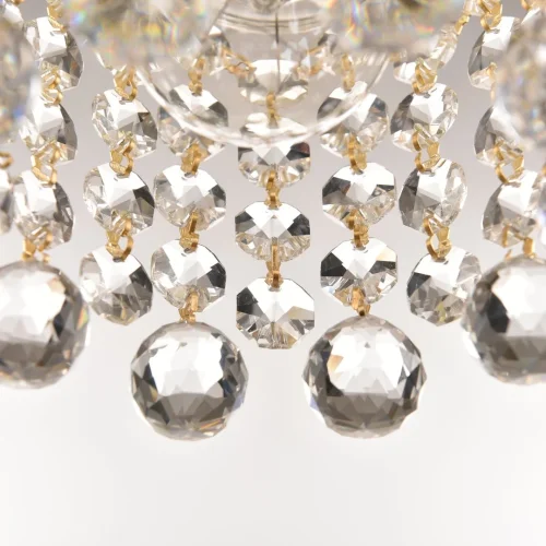 Светильник подвесной 14781P/13 G Balls Bohemia Ivele Crystal прозрачный 1 лампа, основание золотое в стиле классический balls фото 2