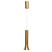 Светильник подвесной LED Ракурс 631017901 DeMarkt бронзовый 1 лампа, основание бронзовое в стиле хай-тек трубочки