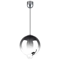 Светильник подвесной Colore 805301 Lightstar серый чёрный 1 лампа, основание матовое хром никель серое в стиле арт-деко 