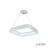 Светильник подвесной LED North 8288D-600-600 WH iLedex белый 1 лампа, основание белое в стиле современный хай-тек квадраты