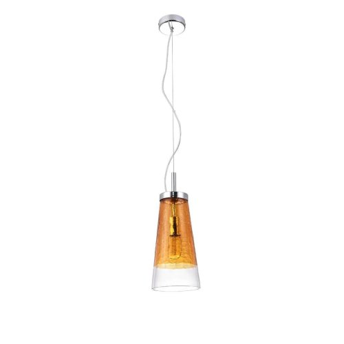 Светильник подвесной Avoria VL5212P21 Vele Luce прозрачный оранжевый 1 лампа, основание хром в стиле современный 
