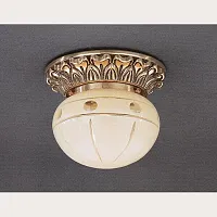 Светильник потолочный PL 7813/1 Reccagni Angelo бежевый 1 лампа, основание золотое в стиле классический 