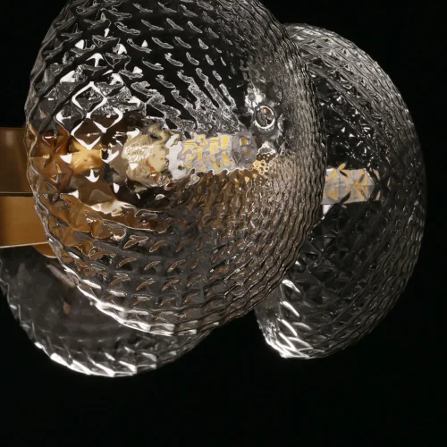 Люстра подвесная Оливия 306014908 DeMarkt прозрачная на 8 ламп, основание латунь в стиле современный  фото 10
