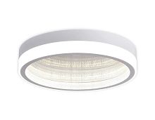 Люстра потолочная LED с пультом Acrylica Ice FA9431 Ambrella light белая на 1 лампа, основание белое в стиле модерн хай-тек с пультом