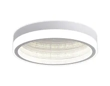 Люстра потолочная LED с пультом Acrylica Ice FA9431 Ambrella light белая на 1 лампа, основание белое в стиле современный хай-тек с пультом