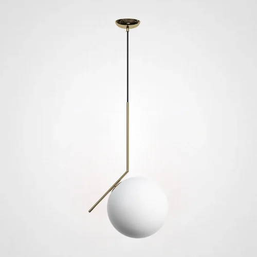 Светильник подвесной Michael 73680-22 ImperiumLoft белый 1 лампа, основание латунь в стиле лофт минимализм 