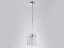 Светильник подвесной 4401/S gold Newport прозрачный белый 1 лампа, основание золотое в стиле классический 