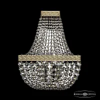 Бра 19112B/H1/25IV Pa Bohemia Ivele Crystal прозрачный 3 лампы, основание бронзовое патина в стиле классический sp