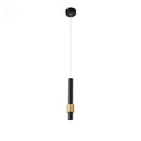 Светильник подвесной LED Ballito SL1591.403.01 ST-Luce чёрный 1 лампа, основание чёрное в стиле хай-тек трубочки