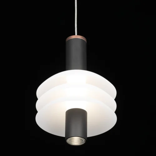 Светильник подвесной LED Майя CL202011 Citilux белый 1 лампа, основание чёрное в стиле хай-тек современный  фото 3