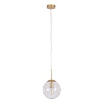 Светильник подвесной Volare A1920SP-1GO Arte Lamp прозрачный 1 лампа, основание золотое в стиле современный шар