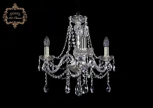 Люстра подвесная хрустальная 11.12.3.165.Gd.Sp Bohemia Art Classic прозрачная на 3 лампы, основание золотое в стиле классический 