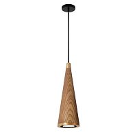 Светильник подвесной Coni 2831-1P Favourite коричневый бежевый 1 лампа, основание чёрное в стиле кантри современный 