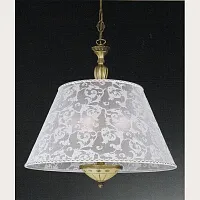 Люстра подвесная  L 7034/60 Reccagni Angelo белая бежевая на 5 ламп, основание античное бронза в стиле классический 