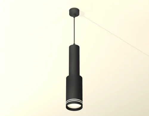 Светильник подвесной XP8162001 Ambrella light белый 1 лампа, основание чёрное в стиле хай-тек  фото 2