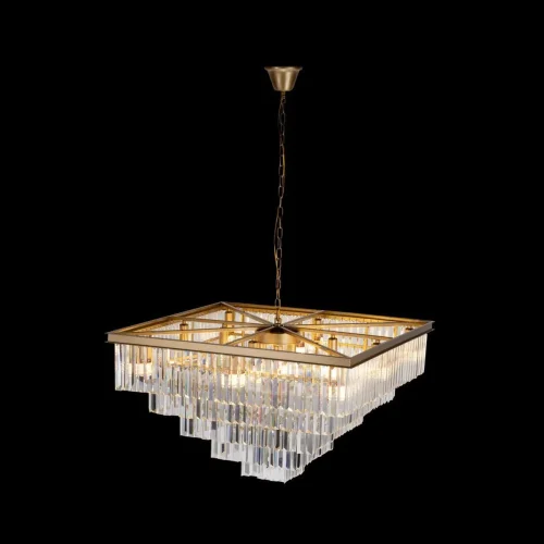 Люстра подвесная Prism 10019/800S LOFT IT прозрачная на 15 ламп, основание золотое в стиле классический  фото 4
