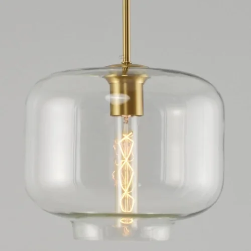 Светильник подвесной Teen V2130-P Moderli прозрачный 1 лампа, основание латунь в стиле современный  фото 4