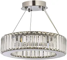 Люстра подвесная хрустальная LED Anzio L 1.5.40.100 N Arti Lampadari прозрачная на 1 лампа, основание никель в стиле модерн кольца