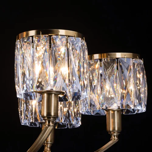 Люстра подвесная Илвита 624011206 MW-Light прозрачная на 6 ламп, основание латунь в стиле современный  фото 4