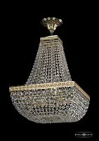Люстра потолочная хрустальная 19112/H2/35IV G Bohemia Ivele Crystal прозрачная на 6 ламп, основание золотое в стиле классика sp