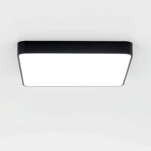 Светильник потолочный LED RGB с пультом Купер CL724K95G1 Citilux белый 1 лампа, основание чёрное в стиле современный хай-тек минимализм с пультом квадраты фото 2