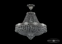 Люстра потолочная хрустальная 19271/H1/45IV Ni Bohemia Ivele Crystal прозрачная на 8 ламп, основание никель в стиле классический sp