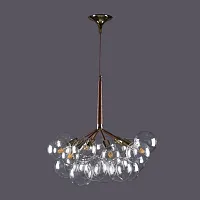 Люстра подвесная Бунч (Bunch) 10048/6 Brown LOFT IT прозрачная на 6 ламп, основание коричневое в стиле современный шар Люстра подвесная Бунч (Bunch) 10048/6 Brown LOFT IT прозрачная на 6 ламп, основание коричневое в стиле современный шар