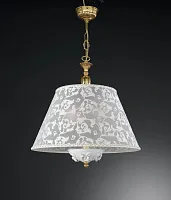 Люстра подвесная  L 9101/50 Reccagni Angelo белая на 3 лампы, основание золотое в стиле классический 