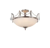 Люстра потолочная BARLETTA 181.8 D620 coffe gold Lucia Tucci белая на 8 ламп, основание золотое в стиле классический 