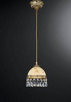 Светильник подвесной L 6306/16 Reccagni Angelo жёлтый 1 лампа, основание золотое в стиле классический 