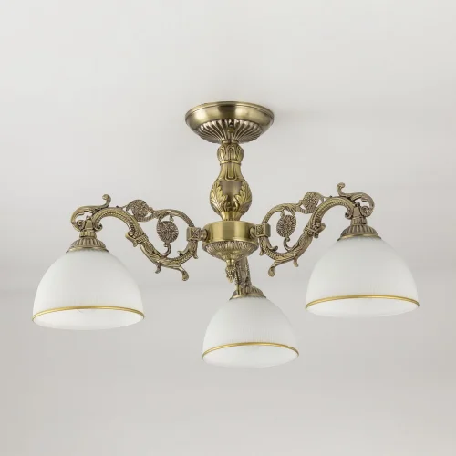 Люстра подвесная / потолочная Адриана CL405233 Citilux белая на 3 лампы, основание бронзовое в стиле классический  фото 7