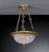 Люстра подвесная  PL 6312/3 Reccagni Angelo белая на 3 лампы, основание золотое в стиле классический 
