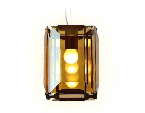 Светильник подвесной Traditional TR5109 Ambrella light янтарный 1 лампа, основание коричневое в стиле современный классический 