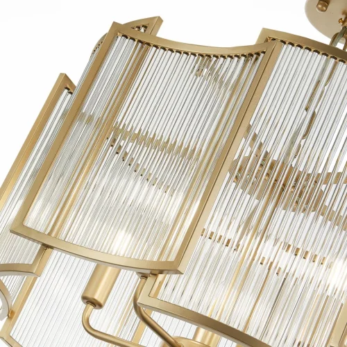 Люстра подвесная Cosenza SL1234.203.05 ST-Luce прозрачная на 5 ламп, основание бежевое матовое золото в стиле американский современный  фото 4